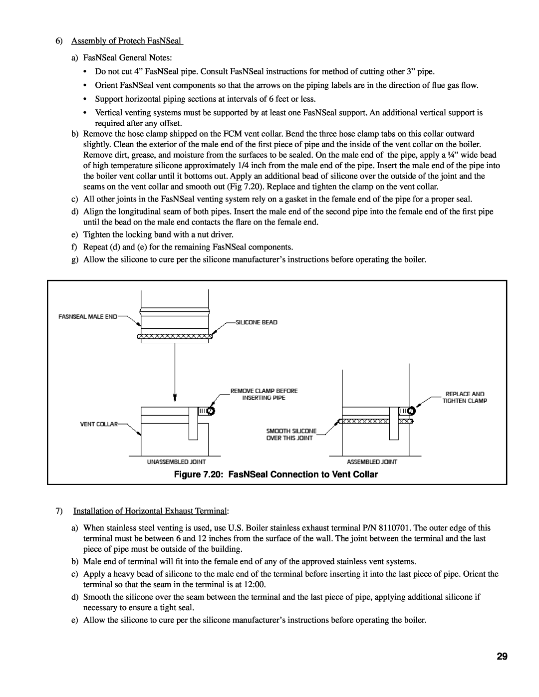 Burnham 101008-01R1-2/07 manual 20: FasNSeal Connection to Vent Collar 
