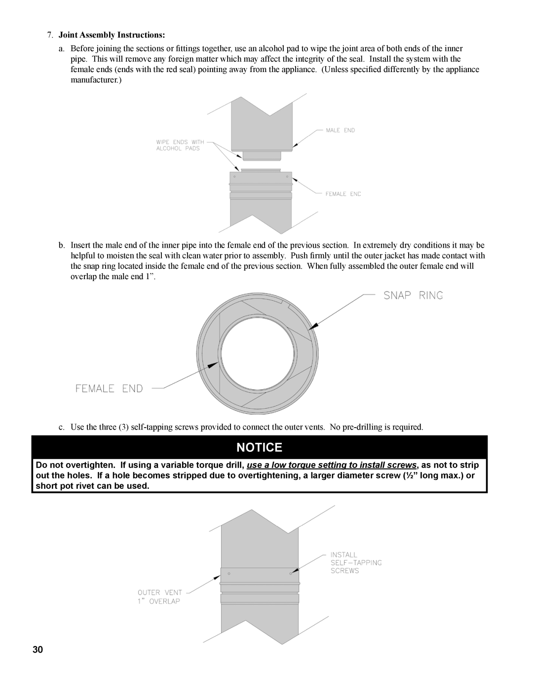 Burnham 1100-H4 manual Joint Assembly Instructions 