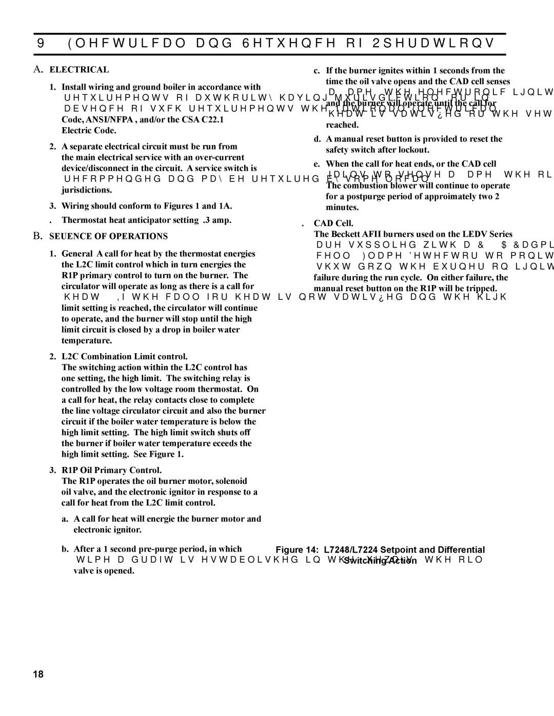 Burnham 81433101R16-1/10 manual Electrical and Sequence of Operations 