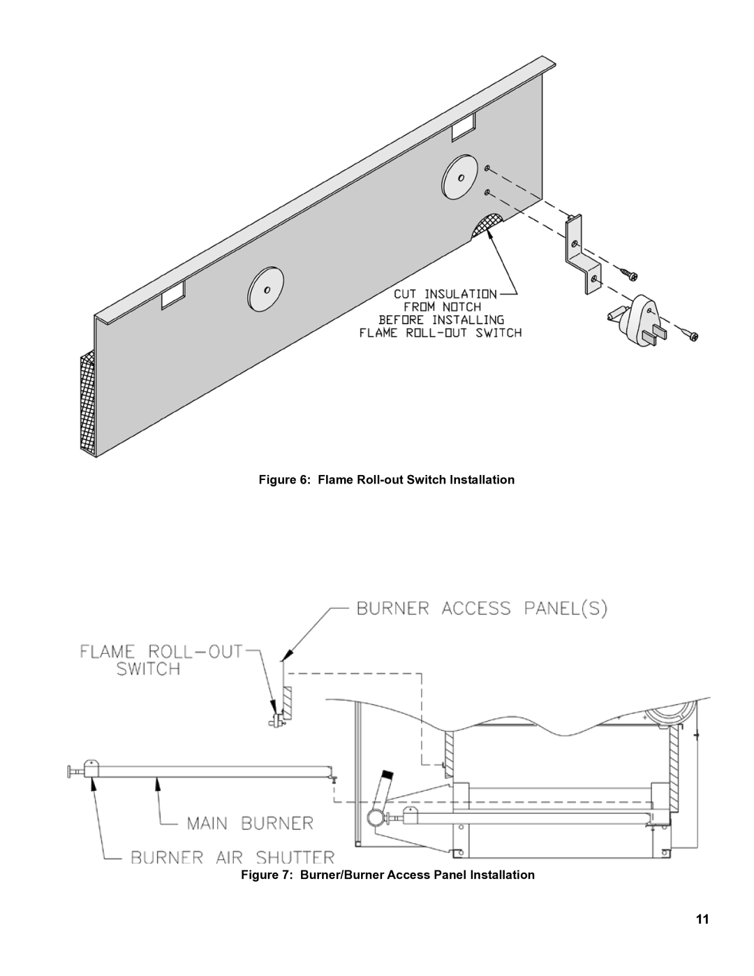 Burnham 8H manual Flame Roll-out Switch Installation 