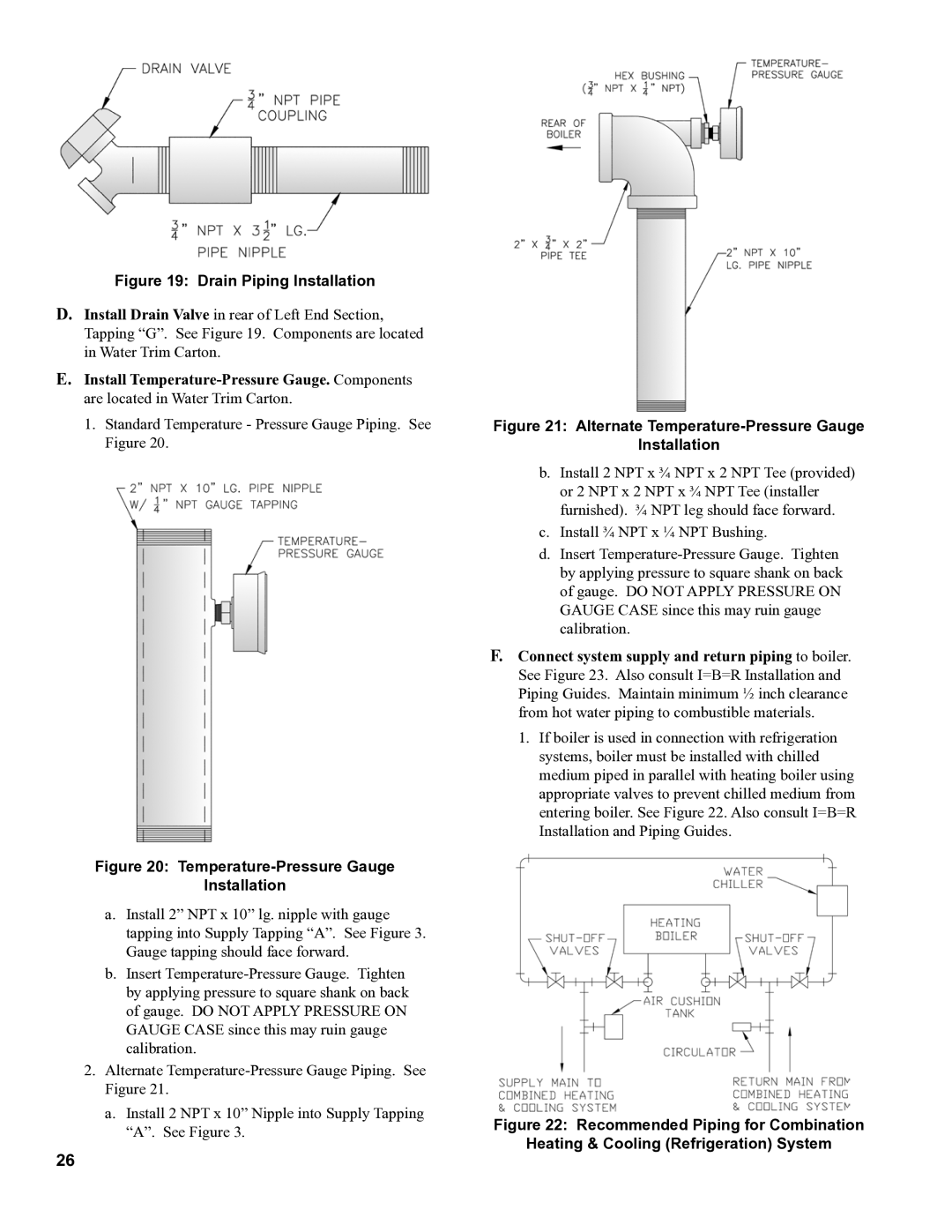 Burnham 8H manual Drain Piping Installation 