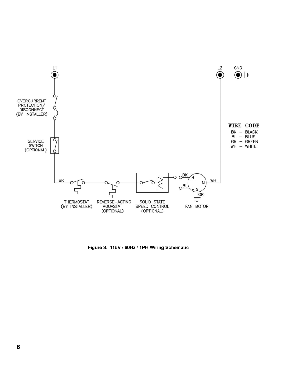 Burnham BH, BV manual 115V / 60Hz / 1PH Wiring Schematic 