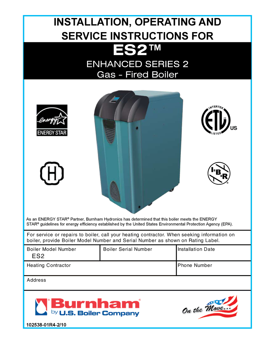 Burnham ES2 manual 