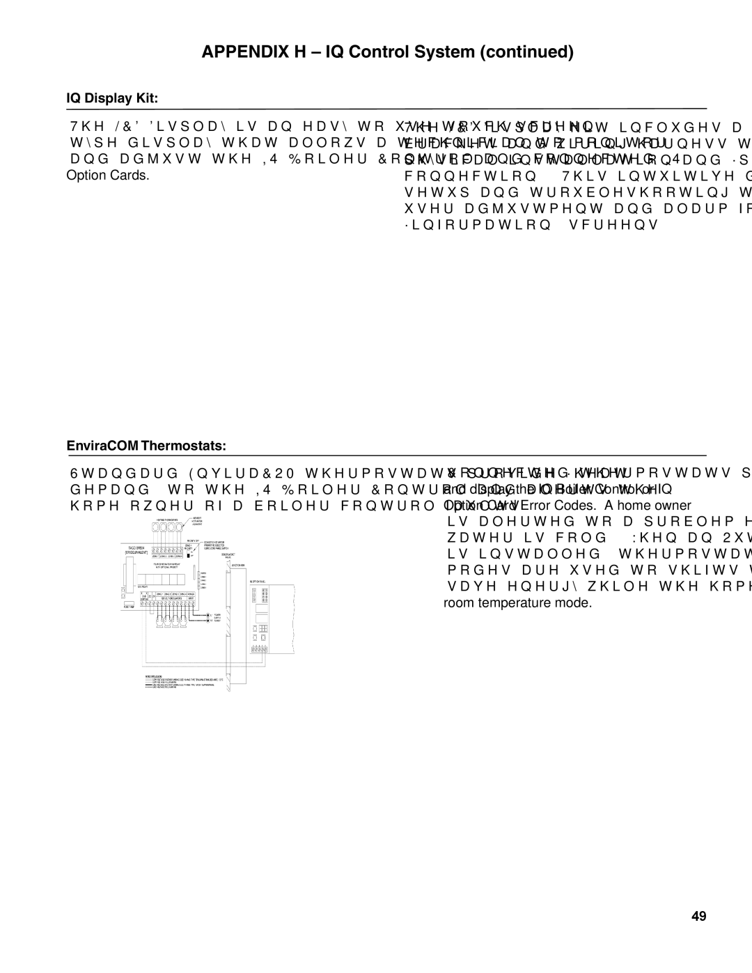 Burnham ES2 manual IQ Display Kit, EnviraCOM Thermostats 