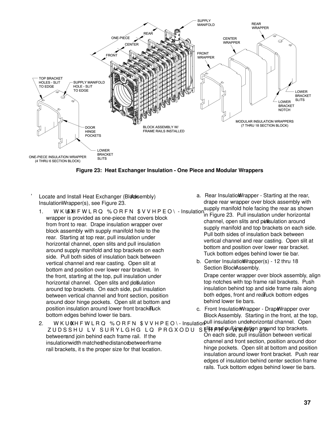 Burnham FM01FD00B manual Heat Exchanger Insulation One Piece and Modular Wrappers 