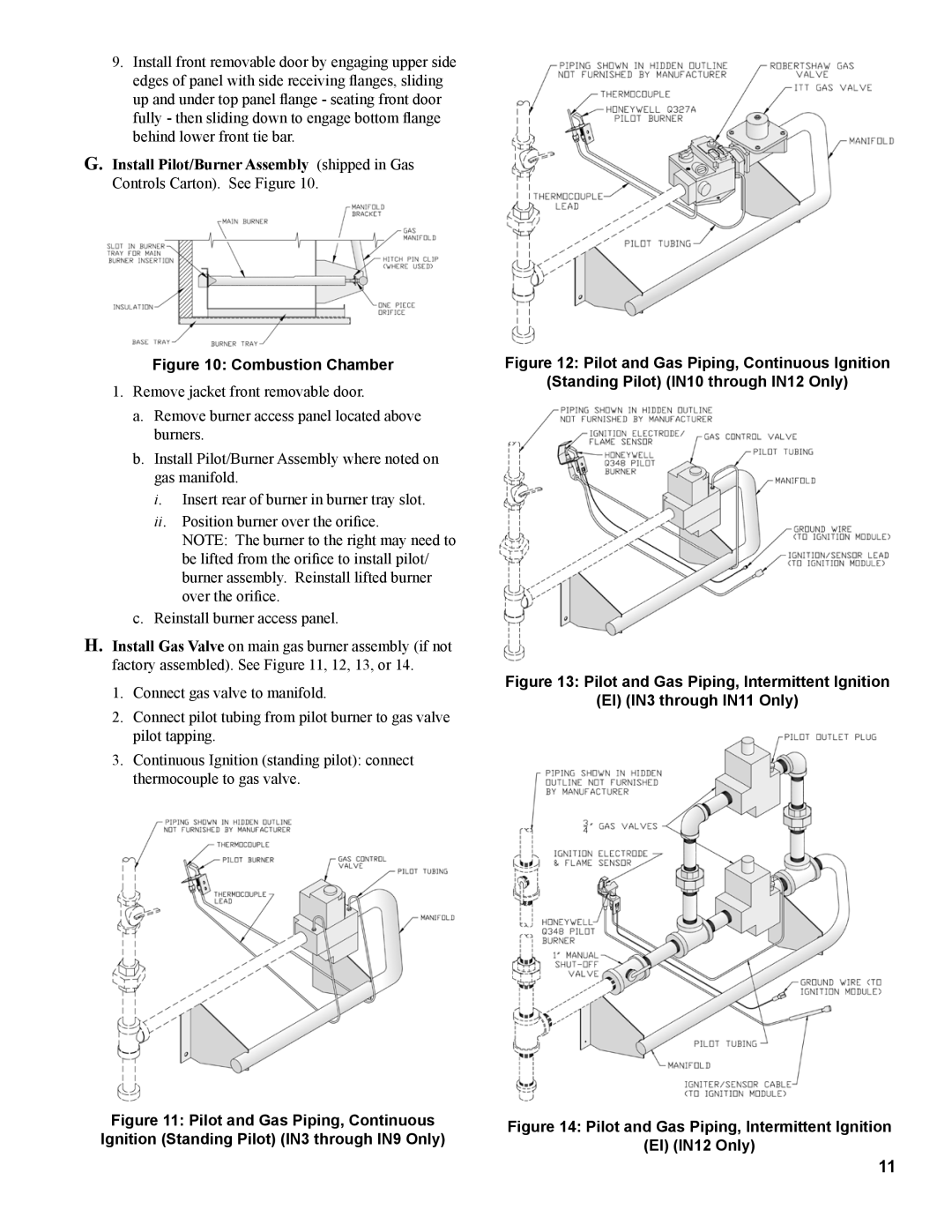 Burnham IN10 manual Combustion Chamber 