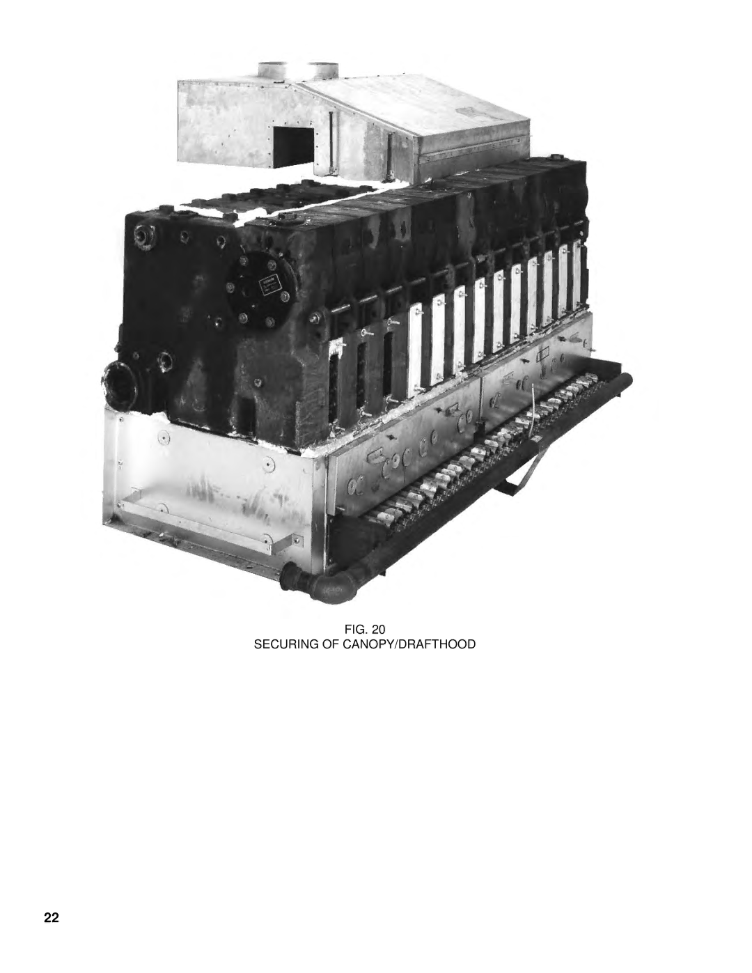 Burnham K50 manual Securing of CANOPY/DRAFTHOOD 