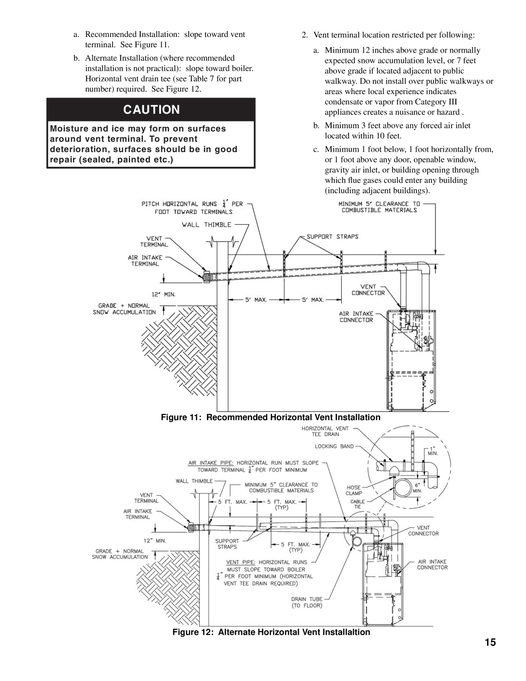 Burnham MMII manual Recommended Horizontal Vent Installation 