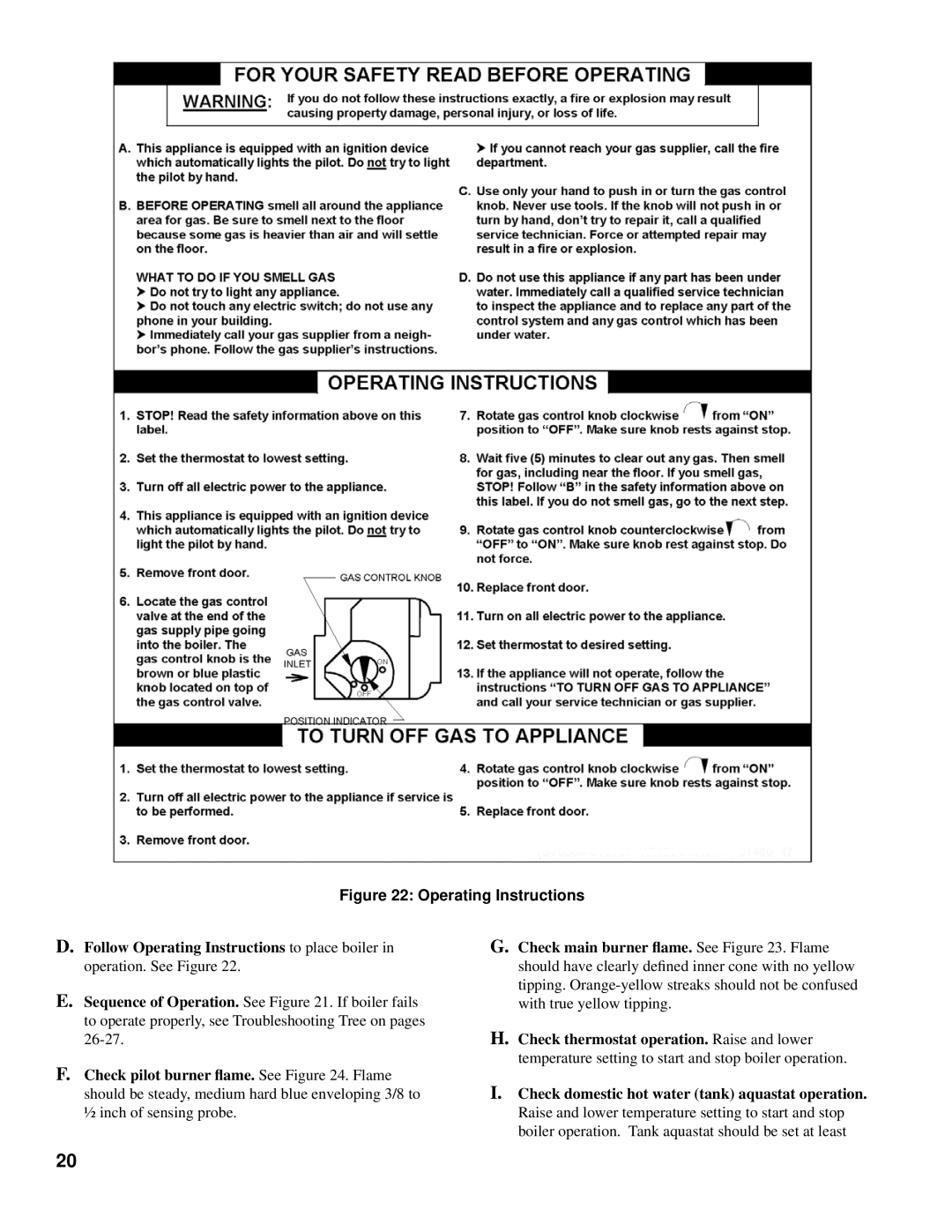 Burnham MMII manual Operating Instructions 