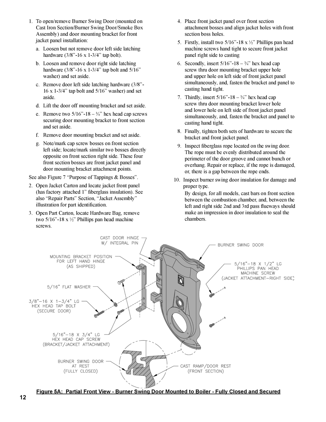 Burnham MST288, MST396, MST629, MST513 manual 