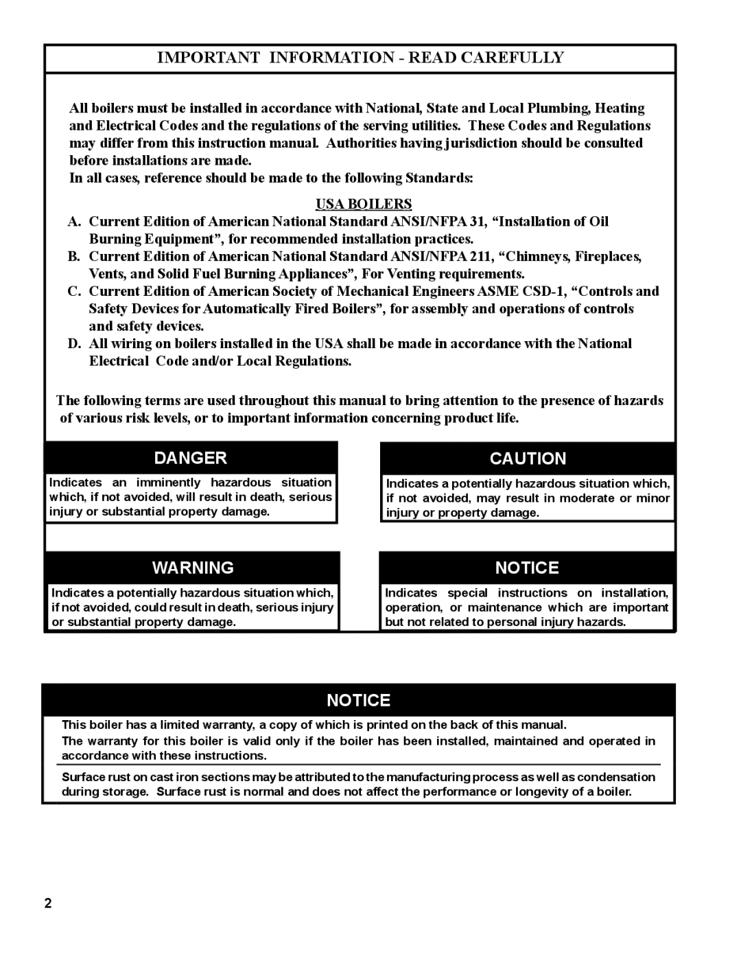 Burnham MST629, MST288, MST396, MST513 manual Important Information Read Carefully 