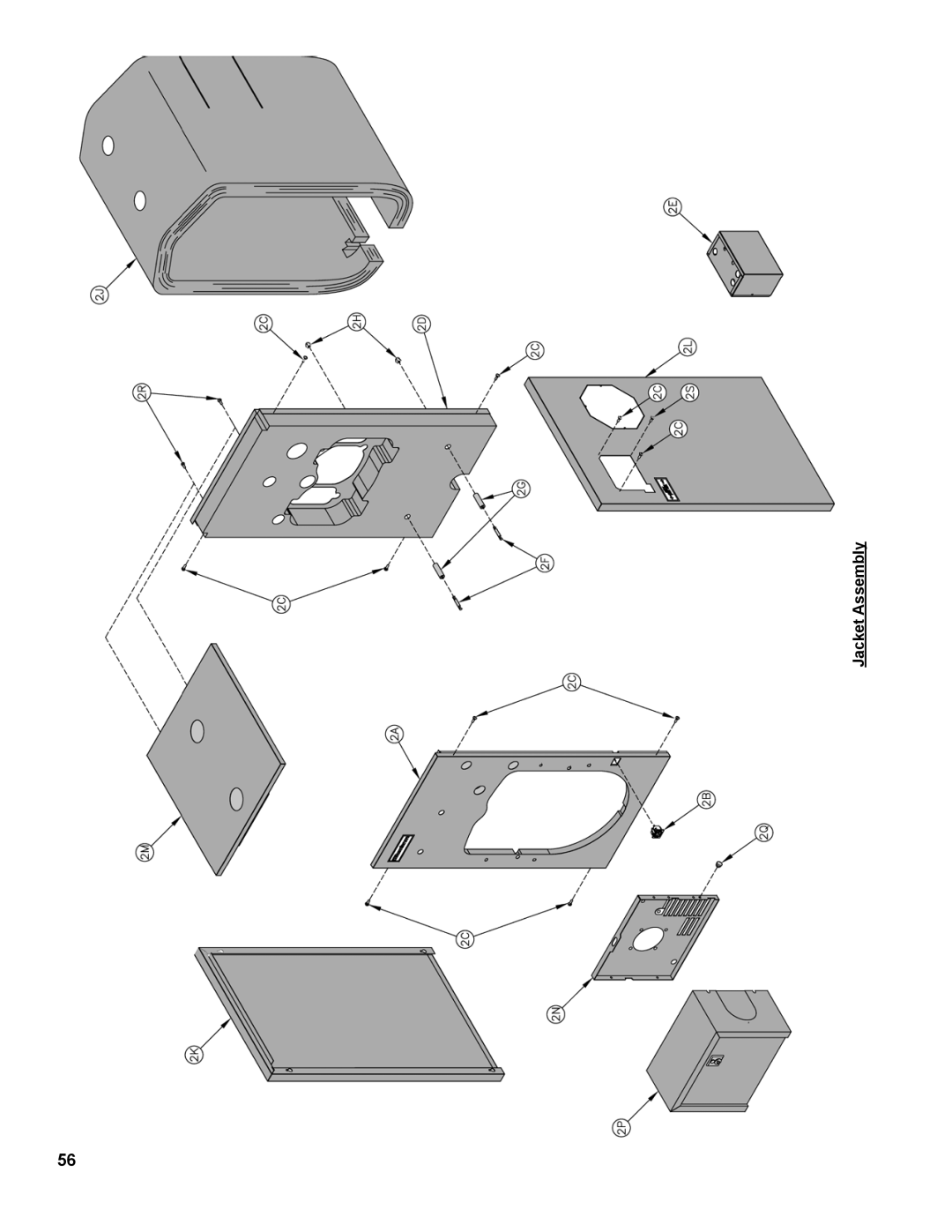 Burnham MST288, MST396, MST629, MST513 manual Jacket Assembly 