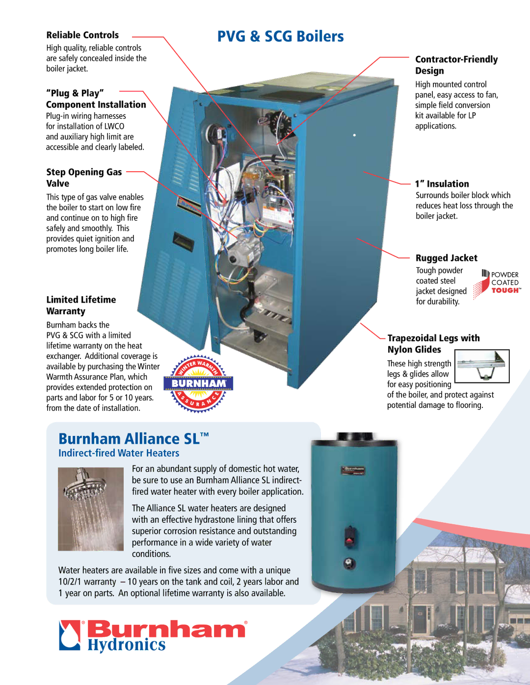 Burnham PVG & SCG warranty Burnham Alliance SL, Indirect-fired Water Heaters 