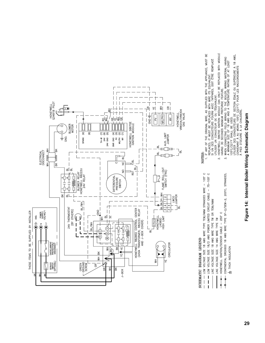 Burnham PVG manual Internal Boiler Wiring Schematic Diagram 