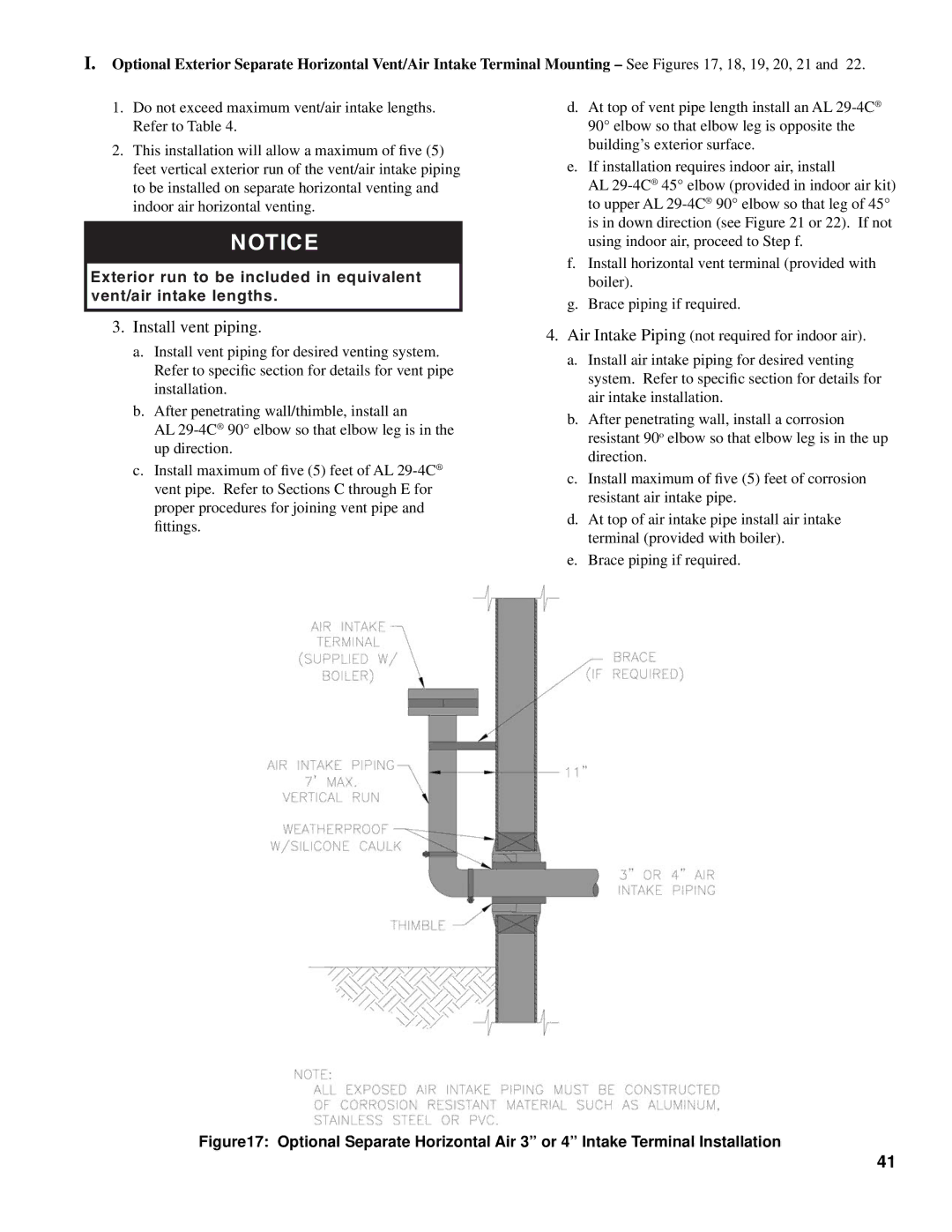 Burnham SCG manual Install vent piping 