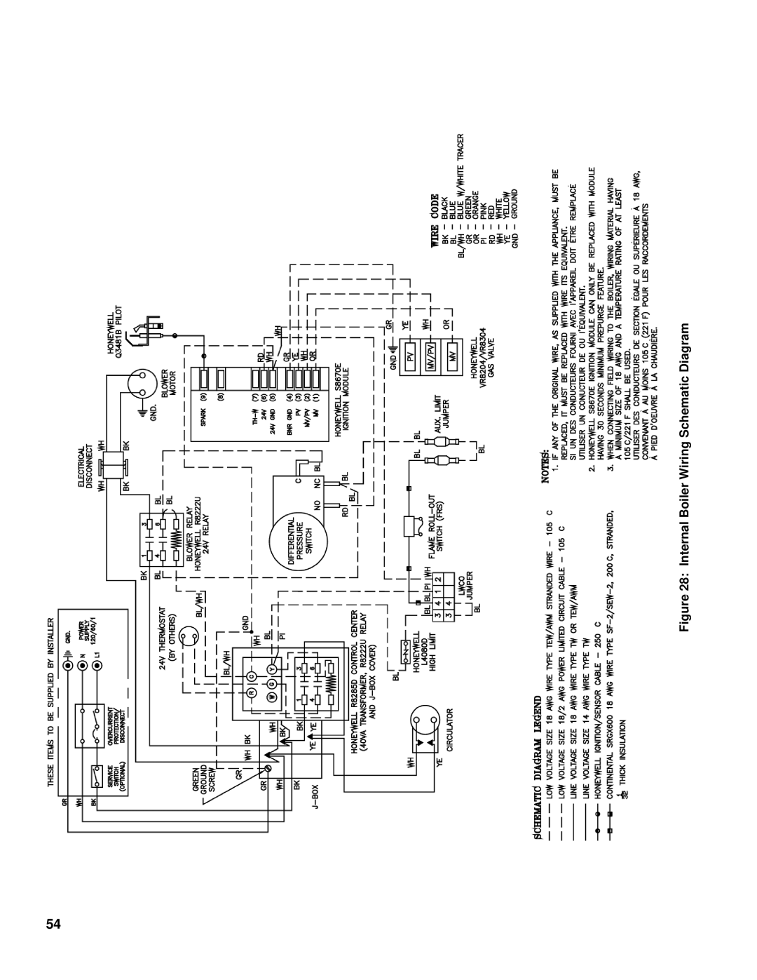 Burnham SCG manual Internal Boiler Wiring Schematic Diagram 