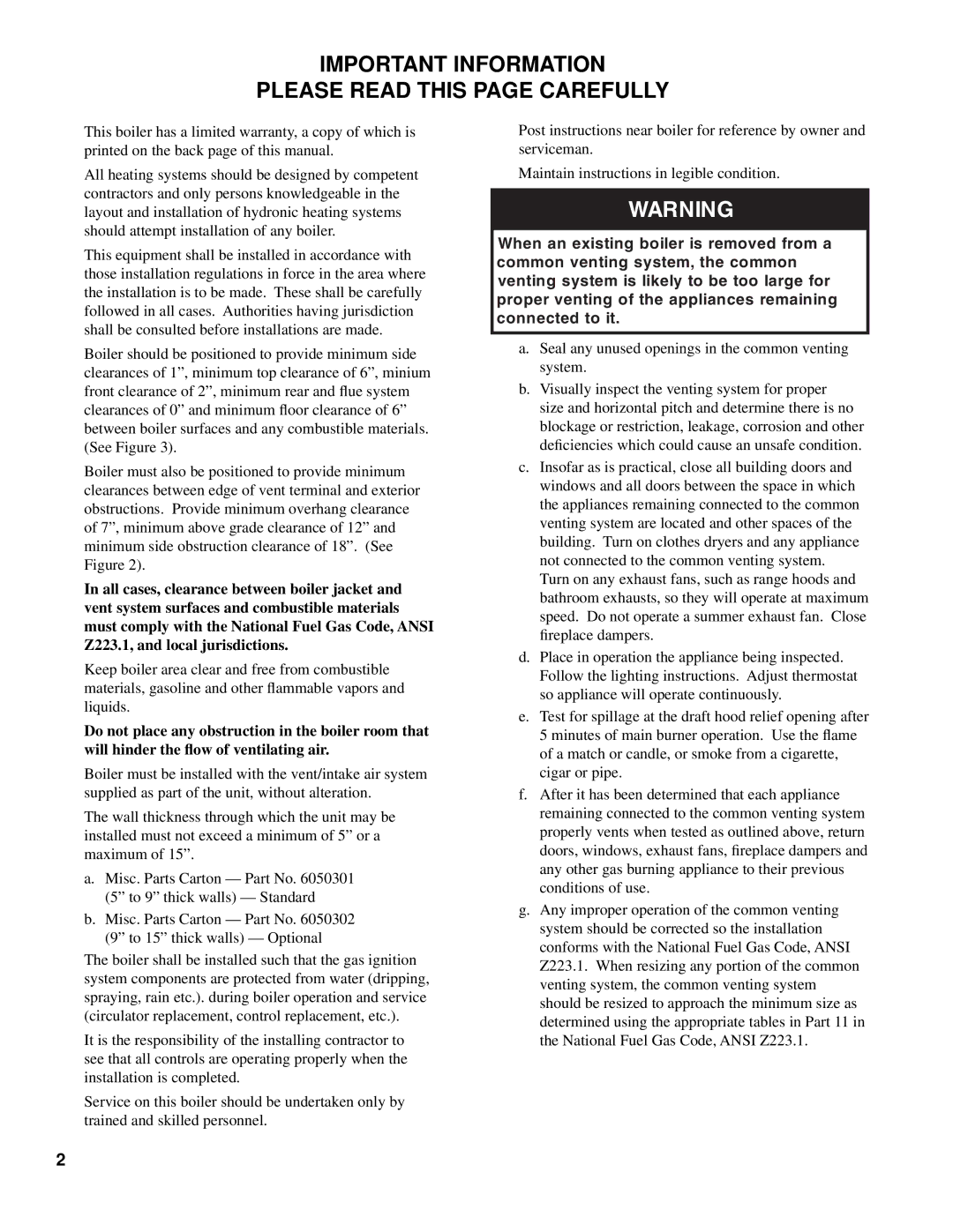 Burnham SM-6 manual Important Information Please Read this page Carefully 