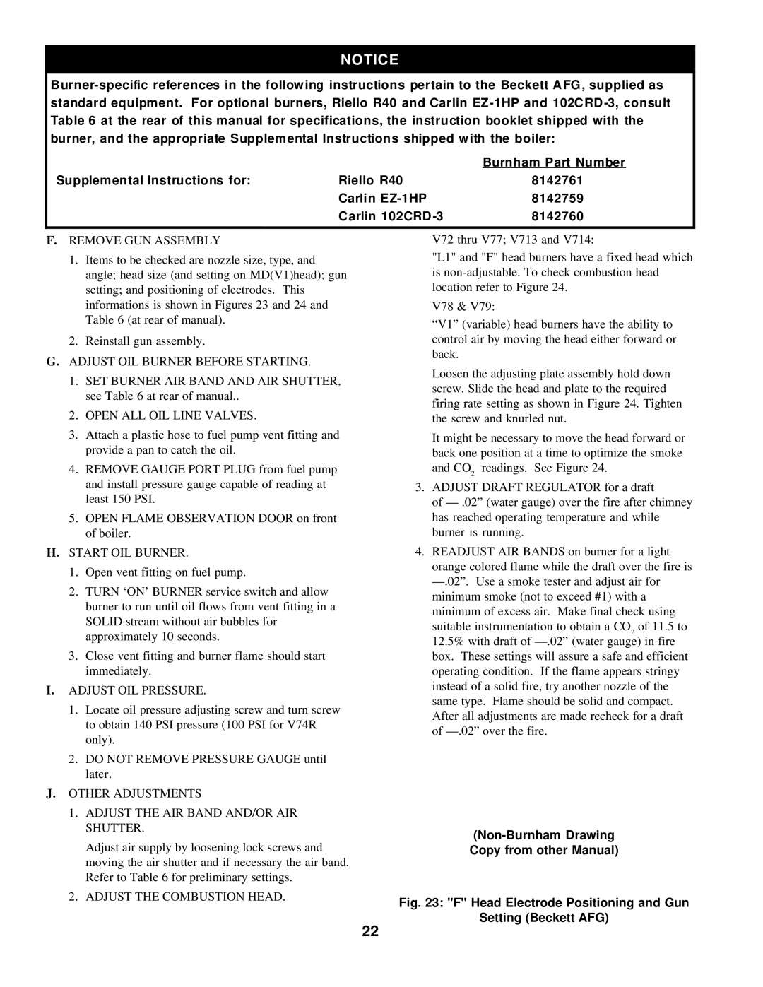 Burnham V7 SERIES manual Non-Burnham Drawing Copy from other Manual 