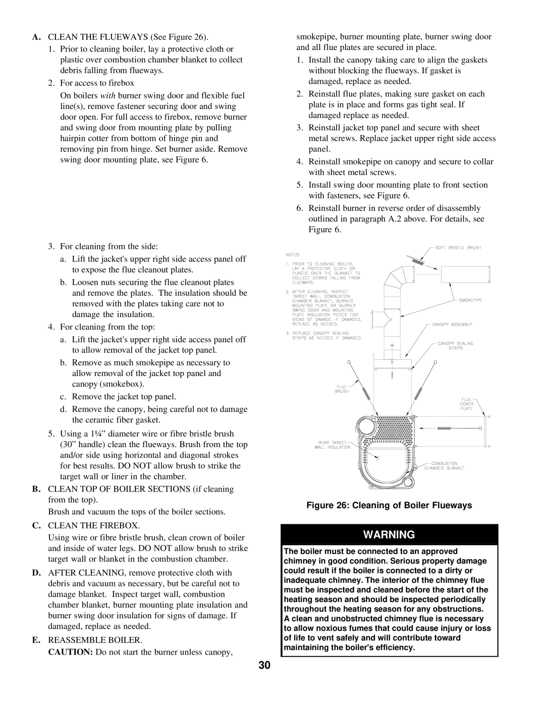 Burnham V7 SERIES manual Clean the Firebox, Reassemble Boiler 