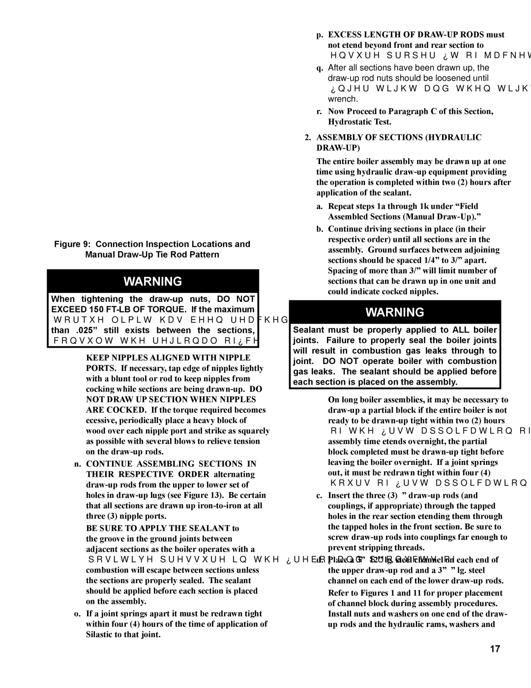 Burnham V9A manual Assembly of Sections Hydraulic DRAW-UP 