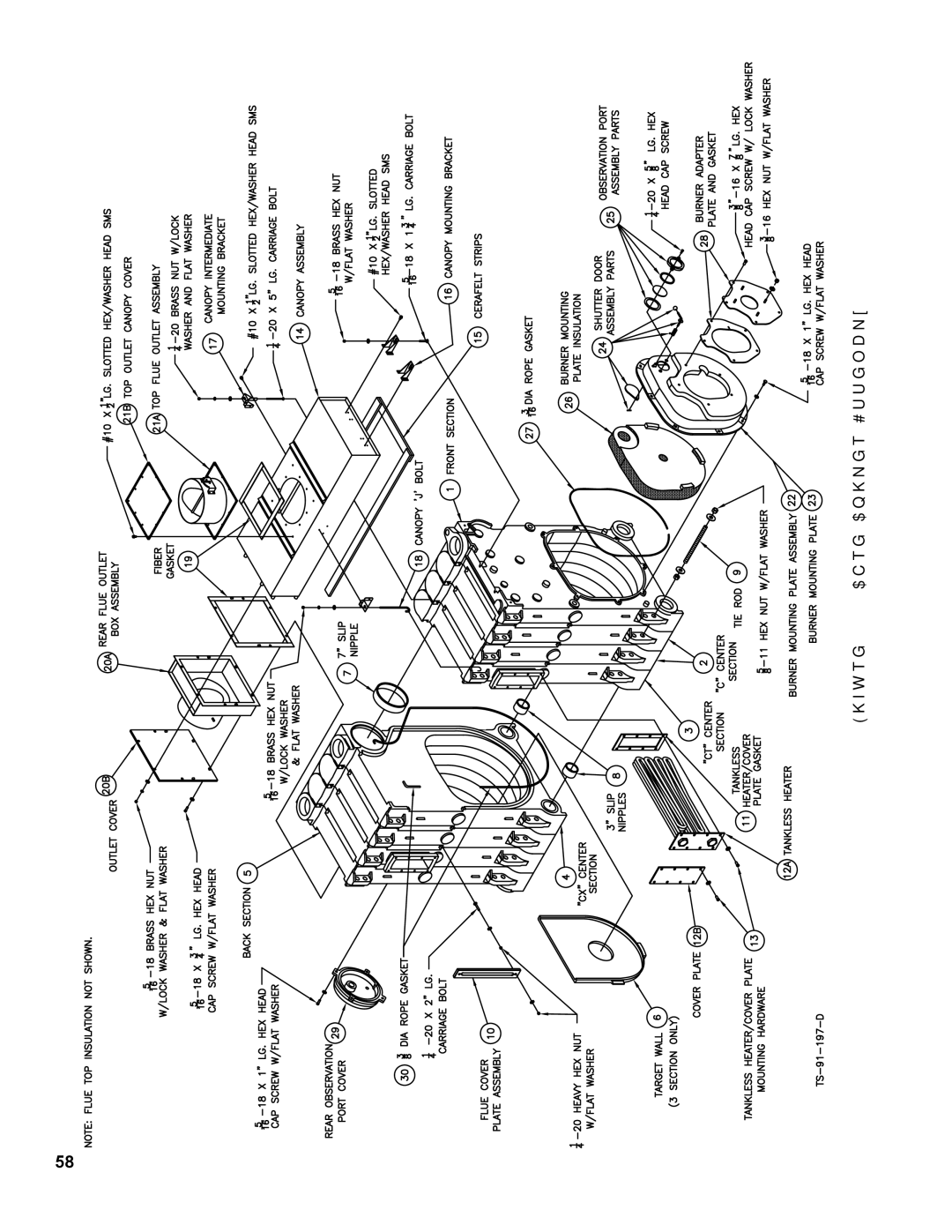 Burnham V9A manual Bare Boiler Assembly 