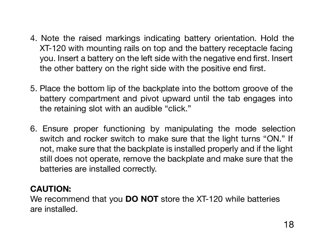 Burris XT-120 manual 