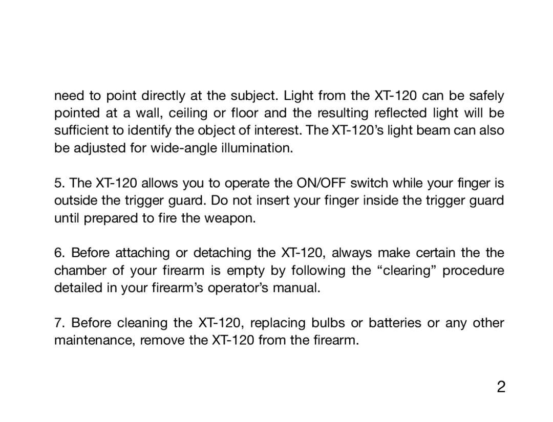 Burris XT-120 manual 