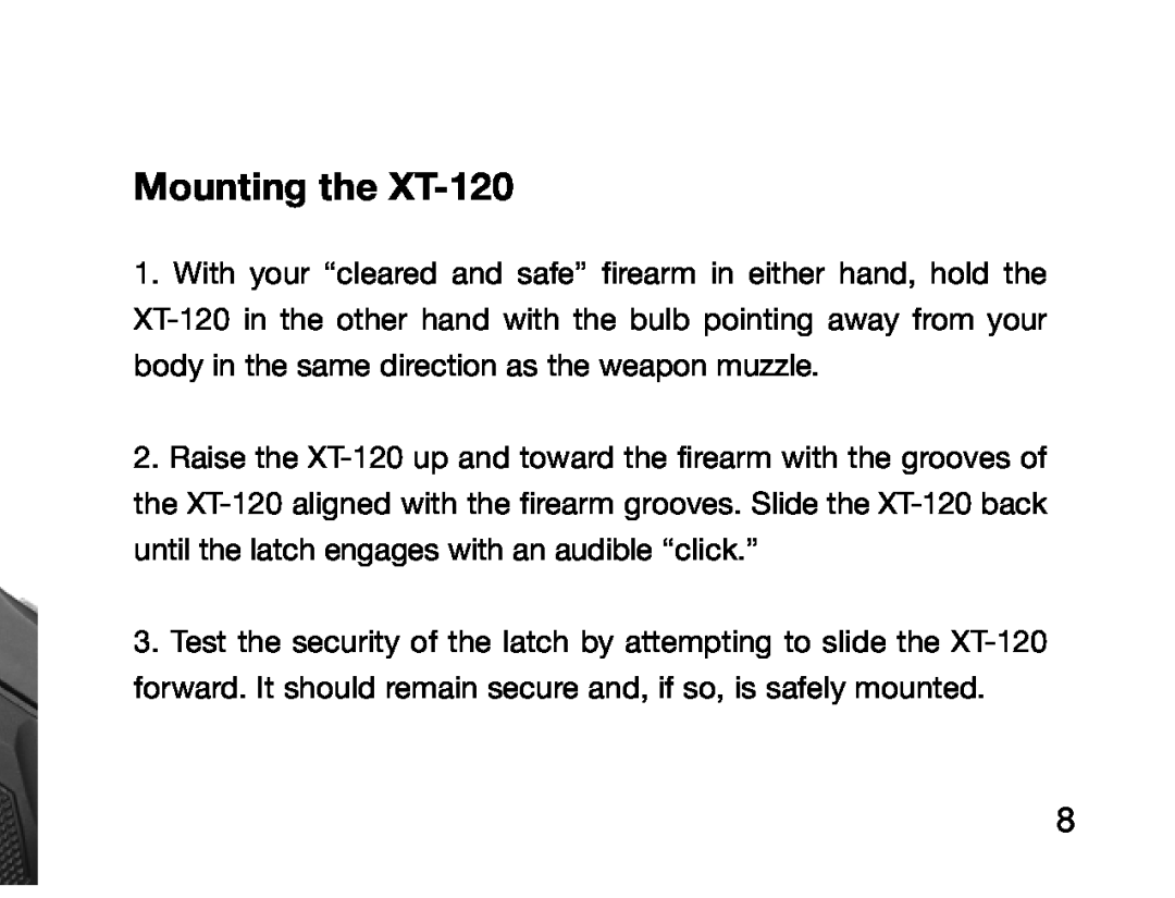 Burris manual Mounting the XT-120 