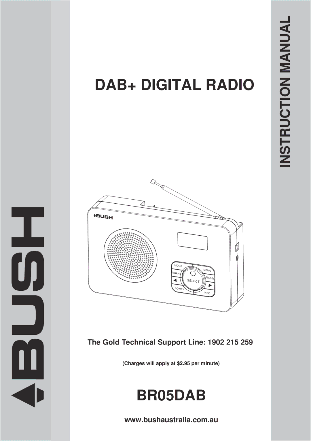 Bush BR05DAB instruction manual DAB+ Digital Radio 