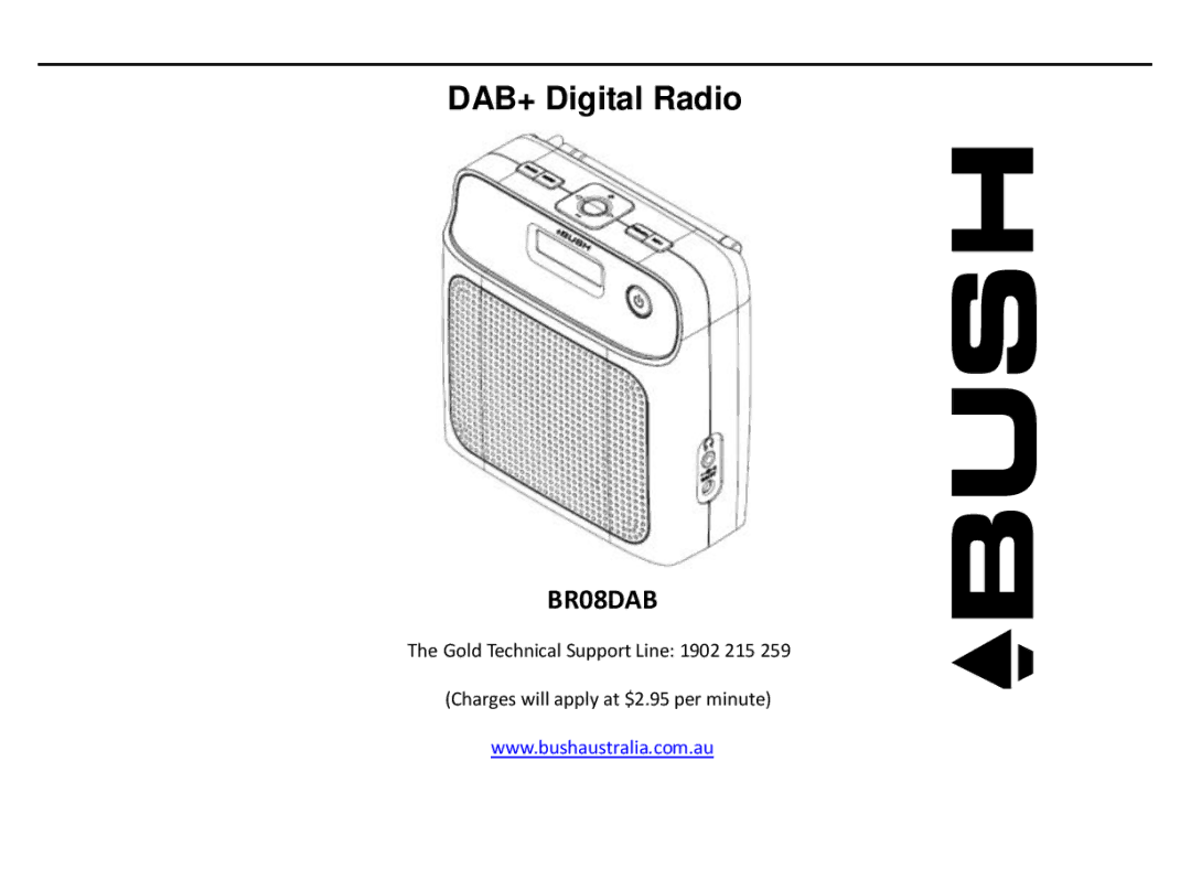 Bush BR08DAB manual DAB+ Digital Radio 