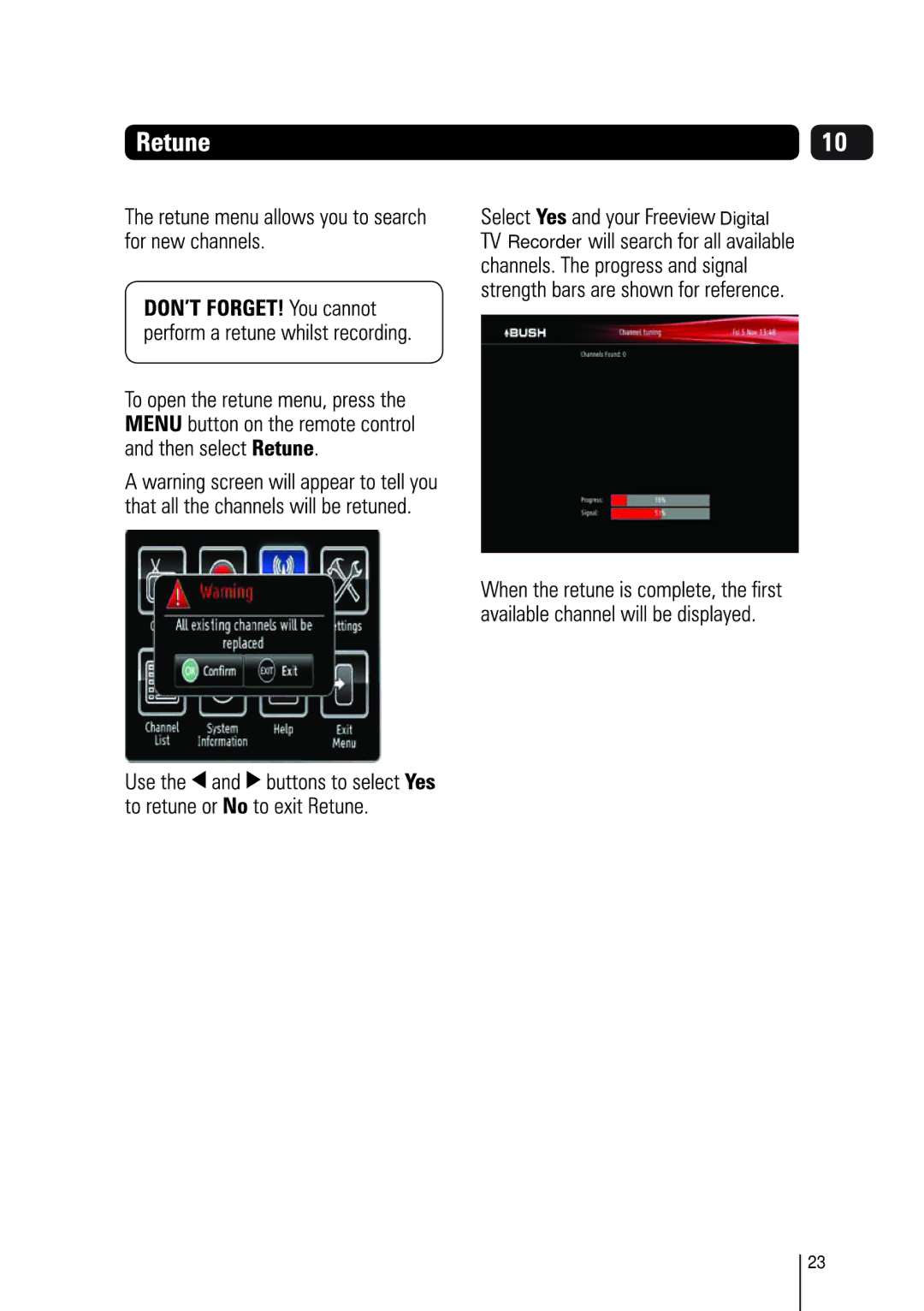 Bush BVR501FV manual Recorder Digital 