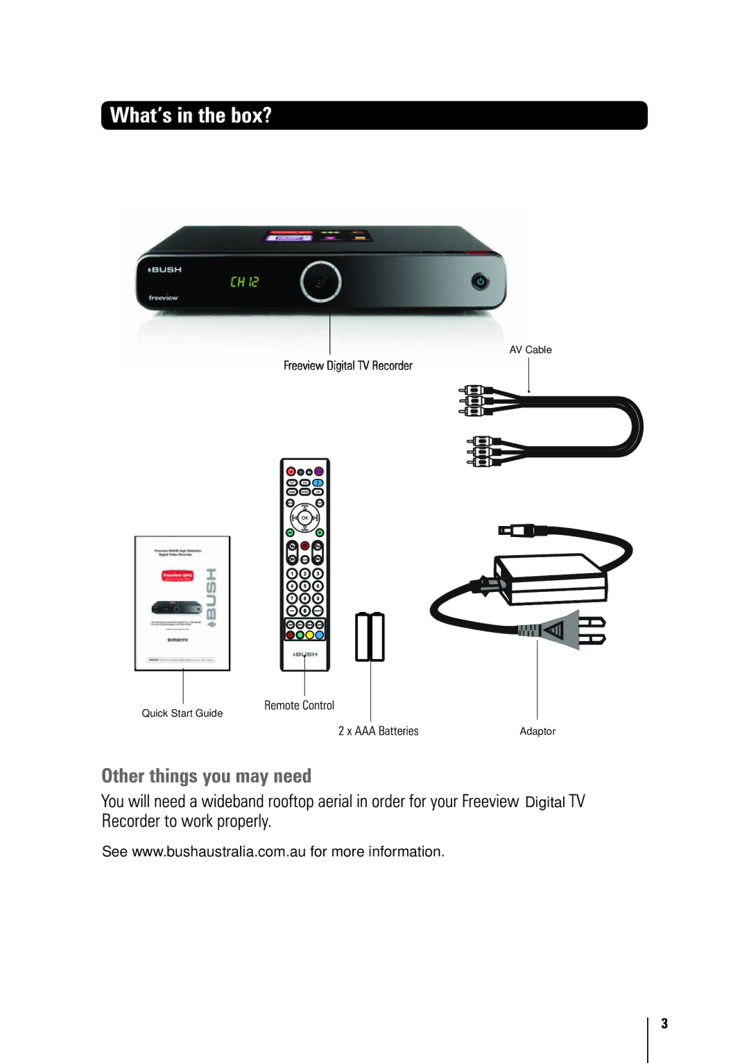 Bush BVR501FV manual Digital 