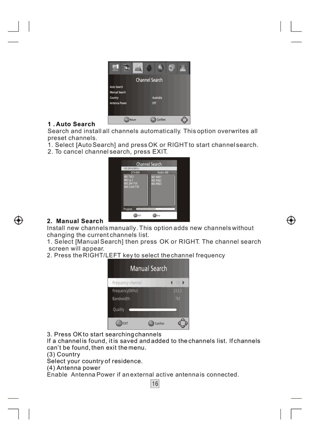 Bush DFTA46R manual Manual Search 