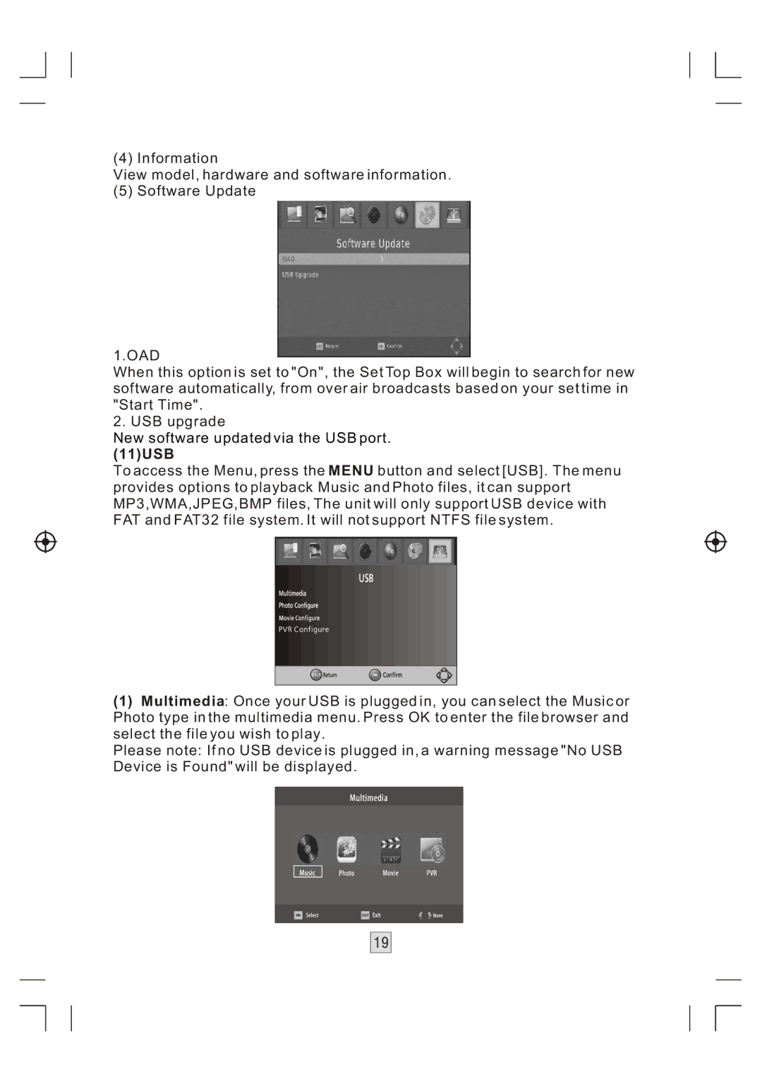 Bush DFTA46R manual Oad, 11USB 