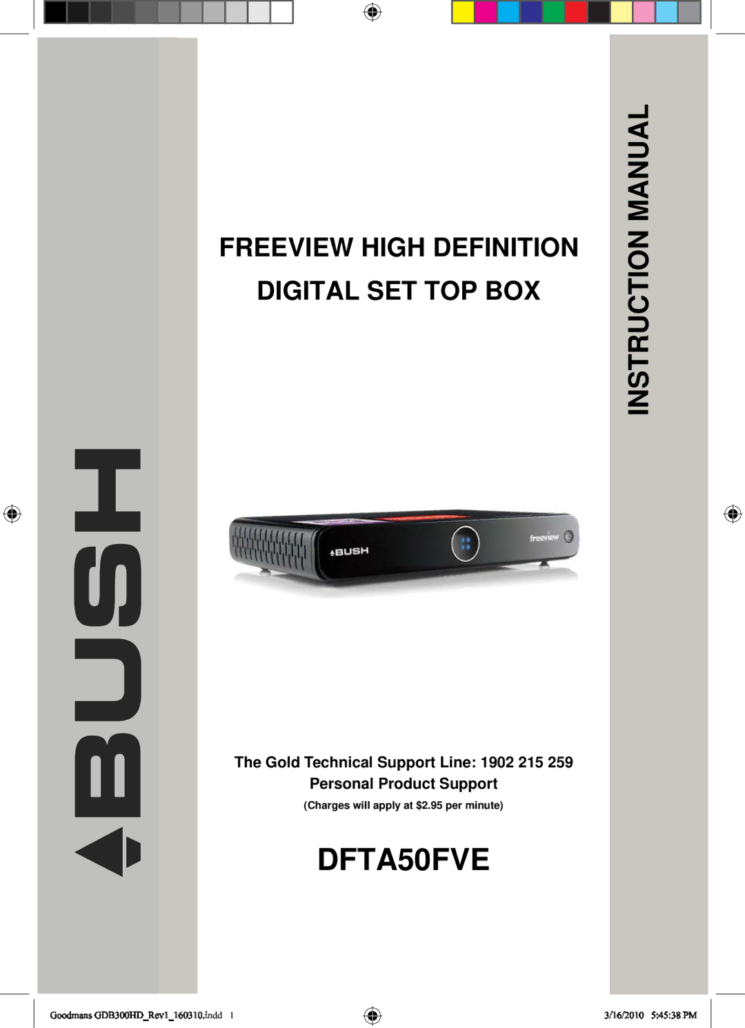 Bush DFTA50FVE instruction manual 