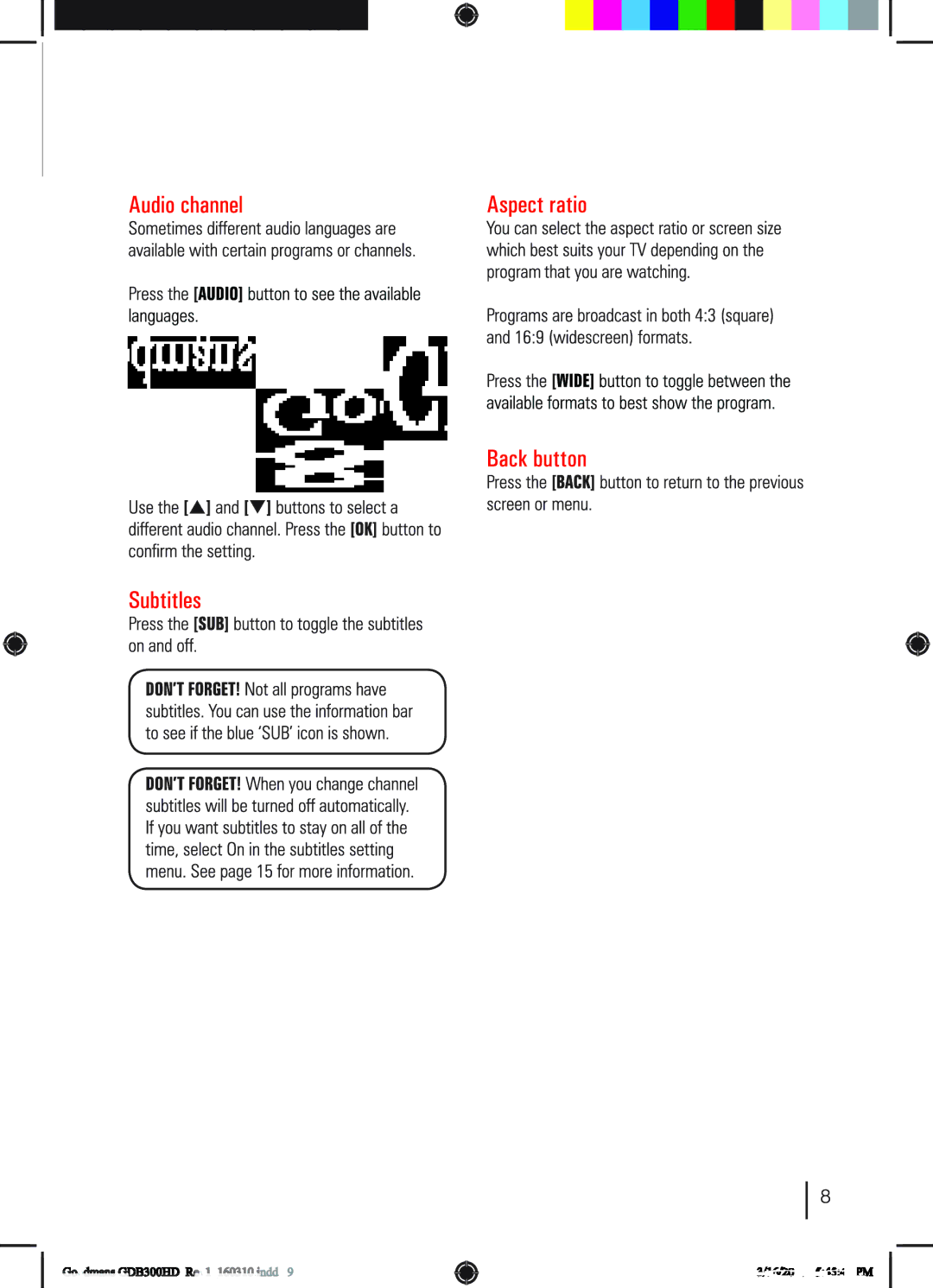 Bush DFTA50FVE instruction manual 