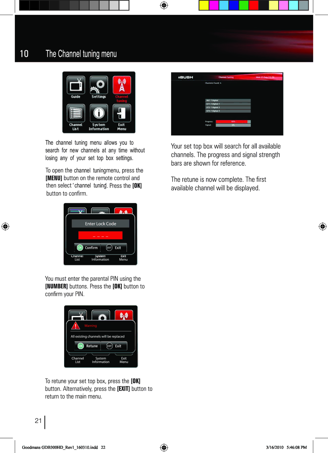 Bush DFTA50FVE instruction manual 