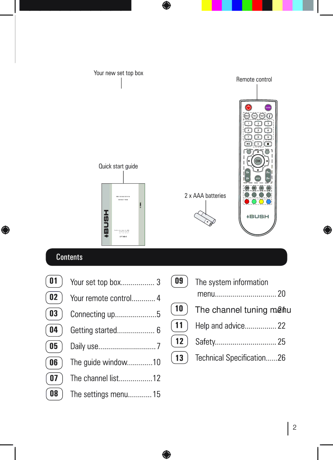 Bush DFTA50FVE instruction manual Channel tuning menu 