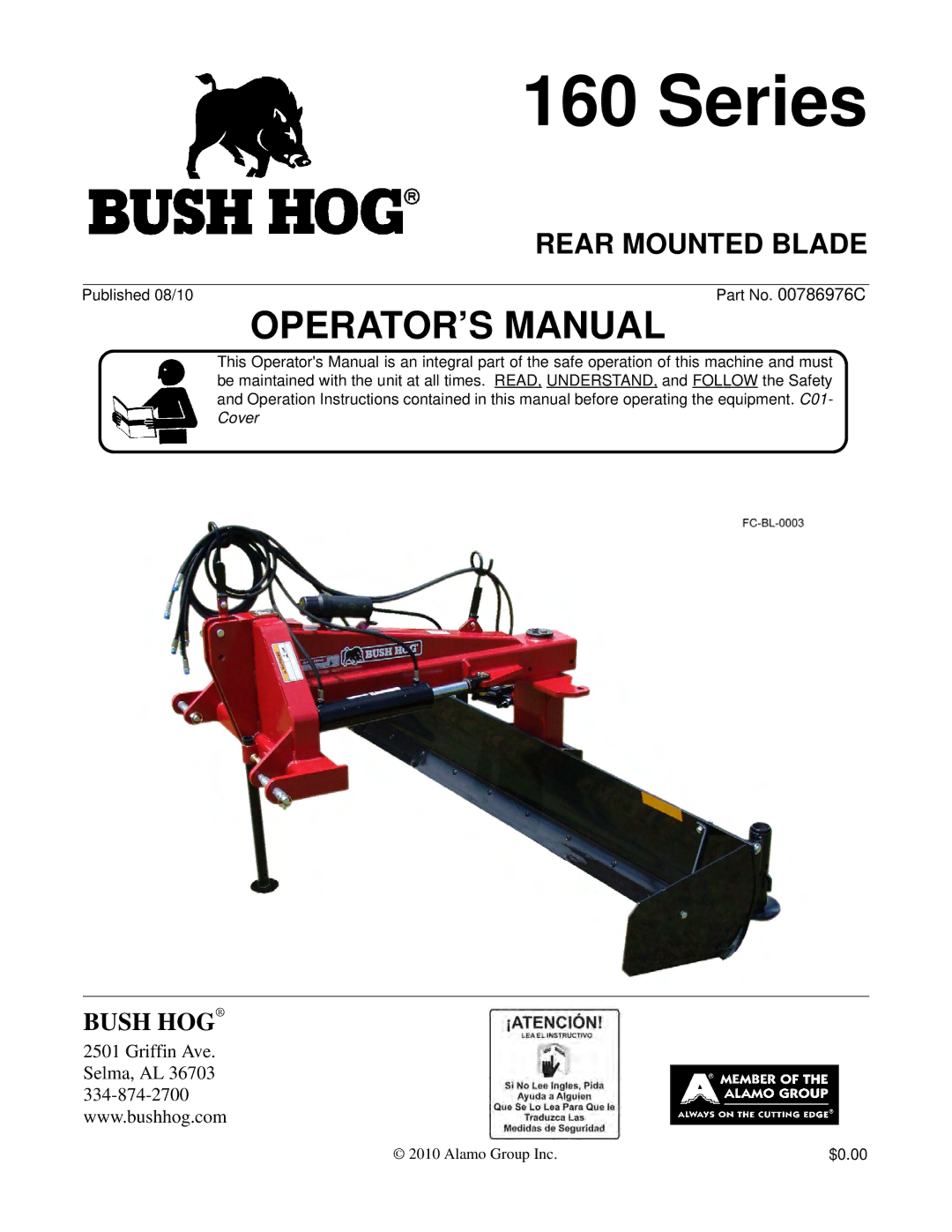 Bush Hog 00786976C manual Series 