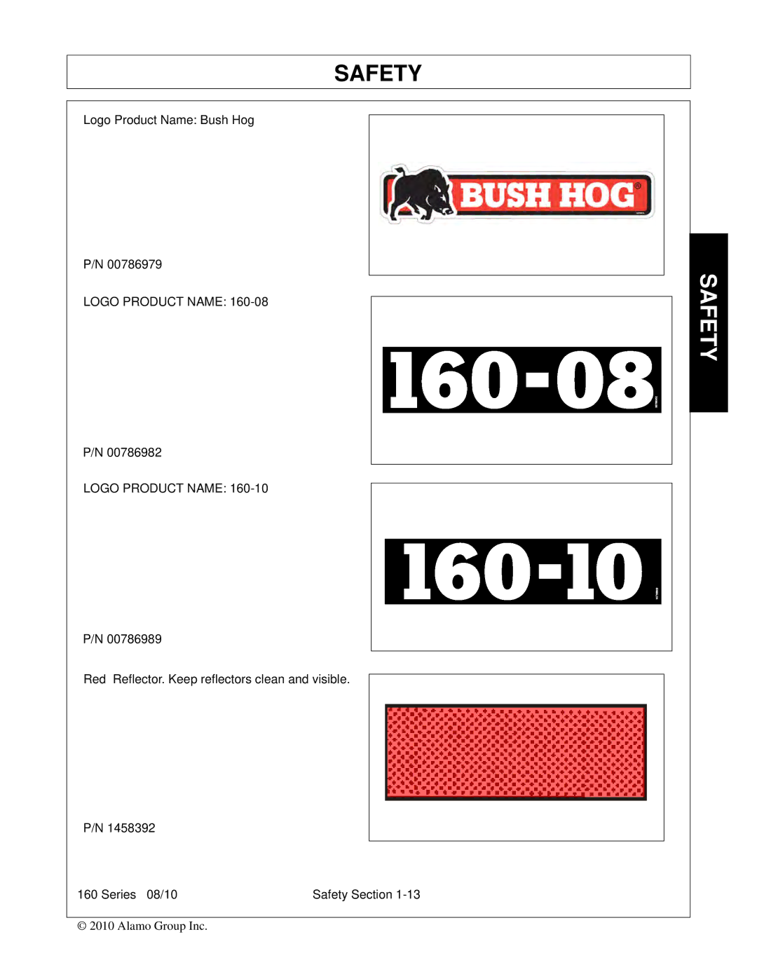 Bush Hog 00786976C manual Logo Product Name 