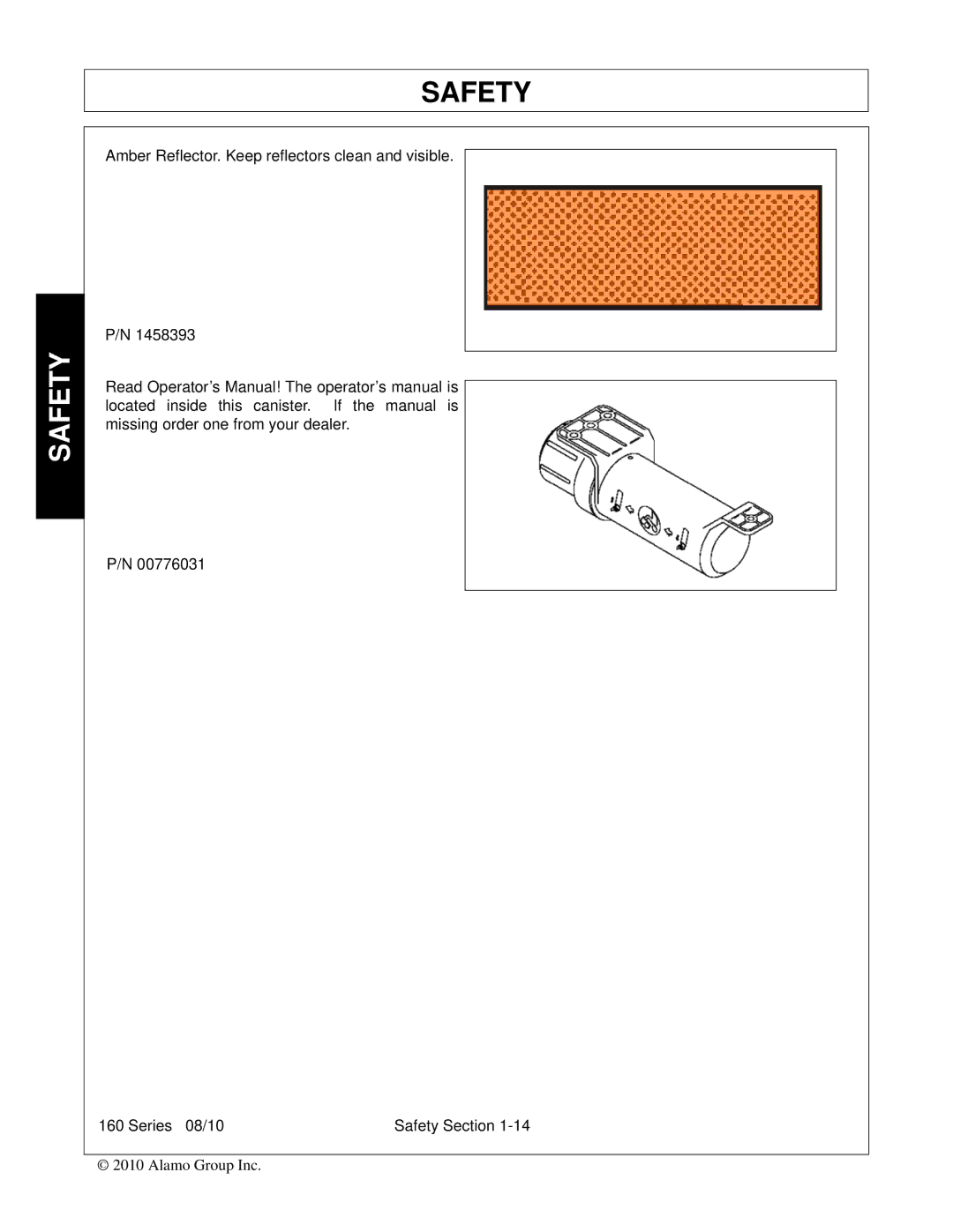 Bush Hog 00786976C manual Safety 