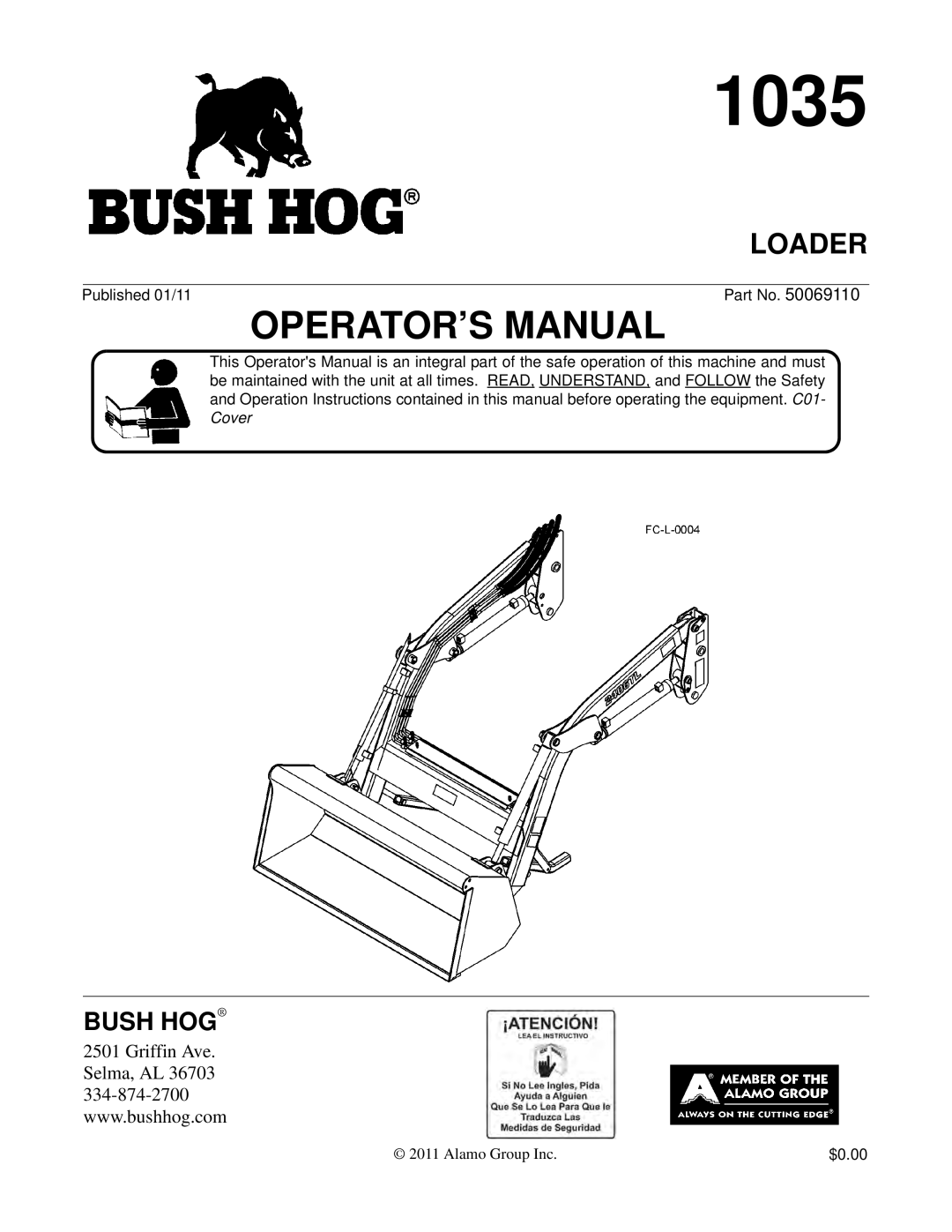 Bush Hog 1035 manual 