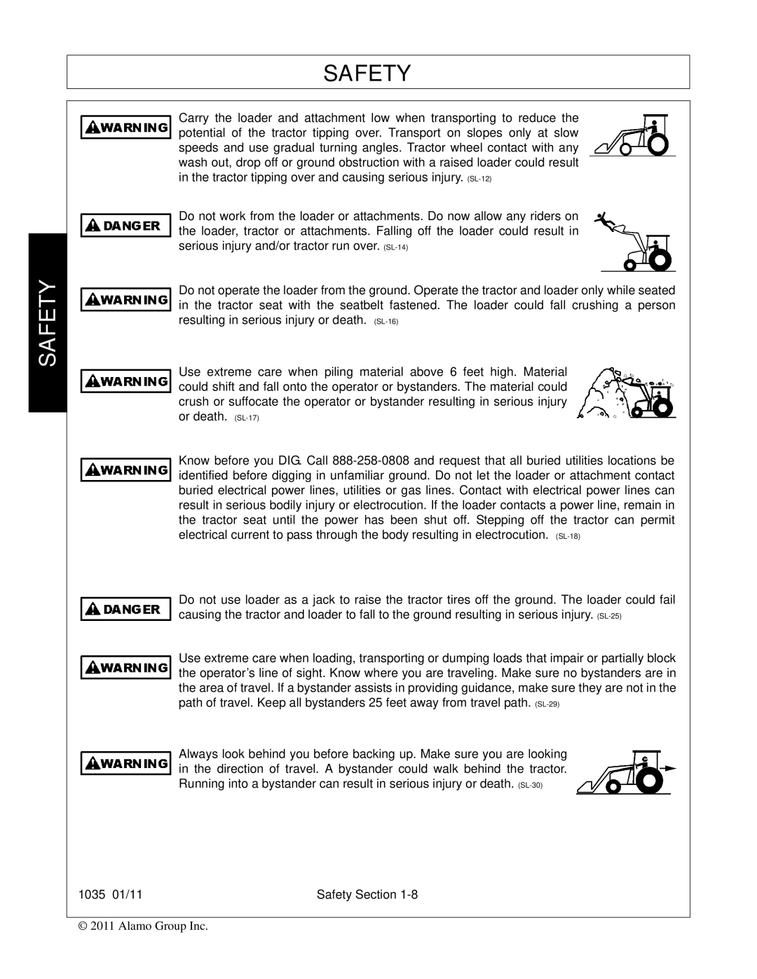 Bush Hog 1035 manual Safety 