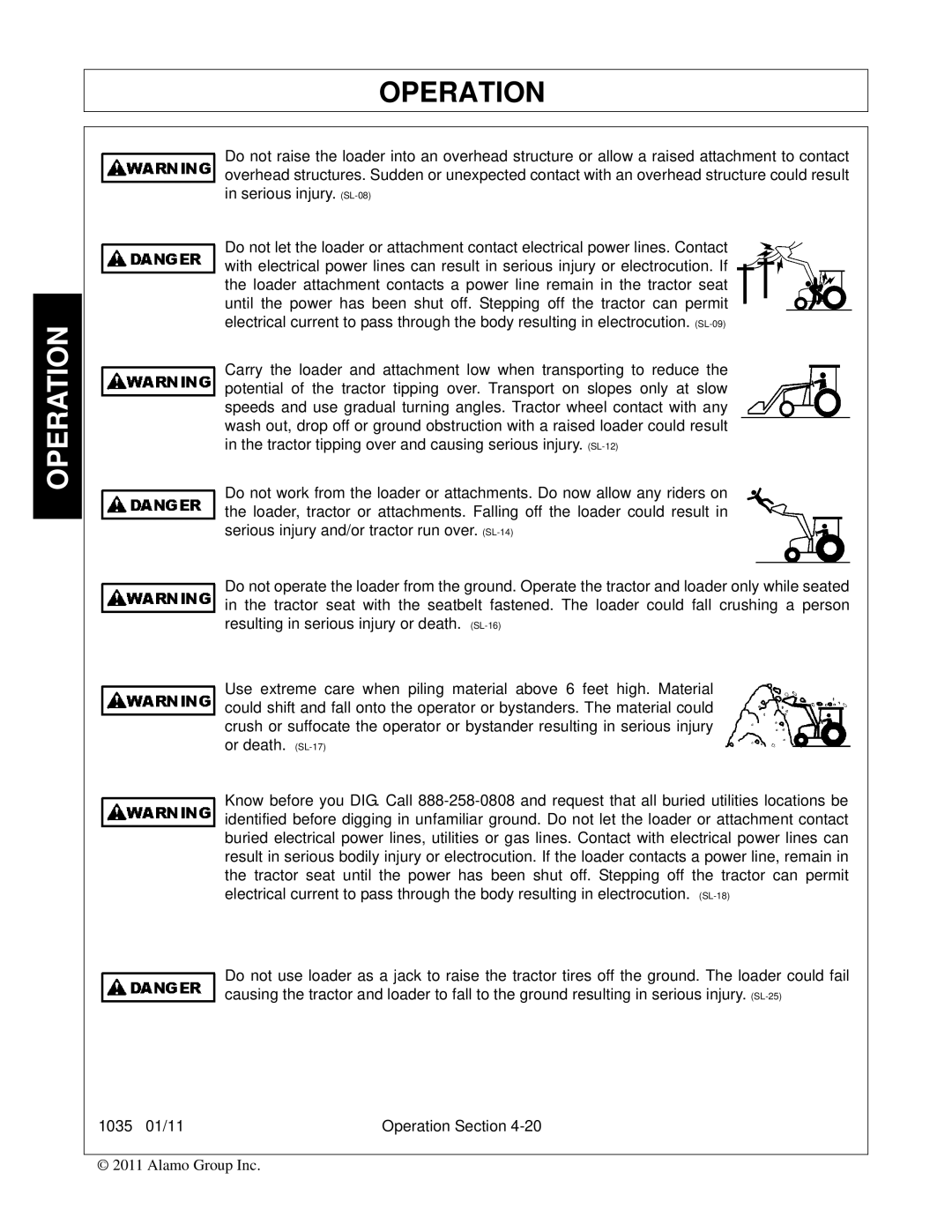 Bush Hog 1035 manual Operation 