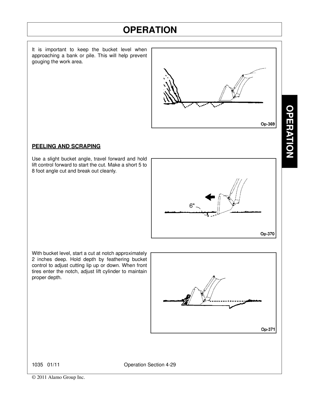 Bush Hog 1035 manual Peeling and Scraping 