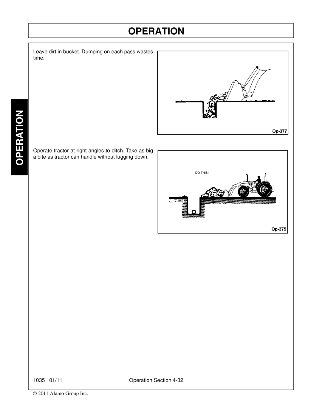 Bush Hog 1035 manual Operation 