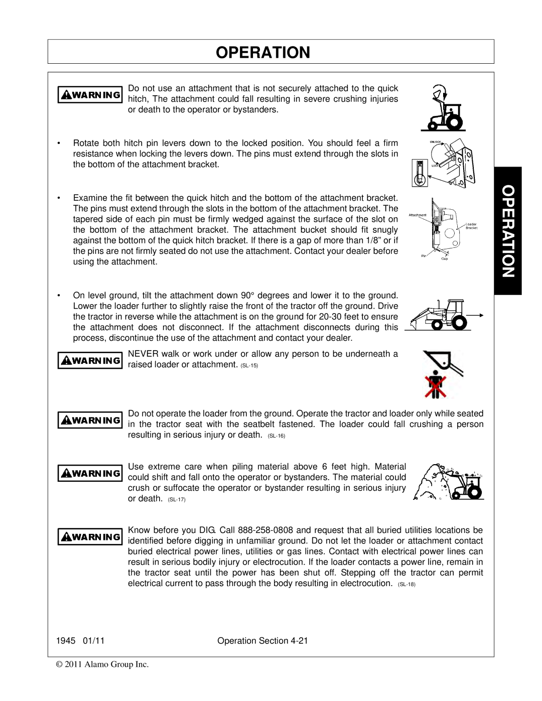 Bush Hog 1945 manual Operation 