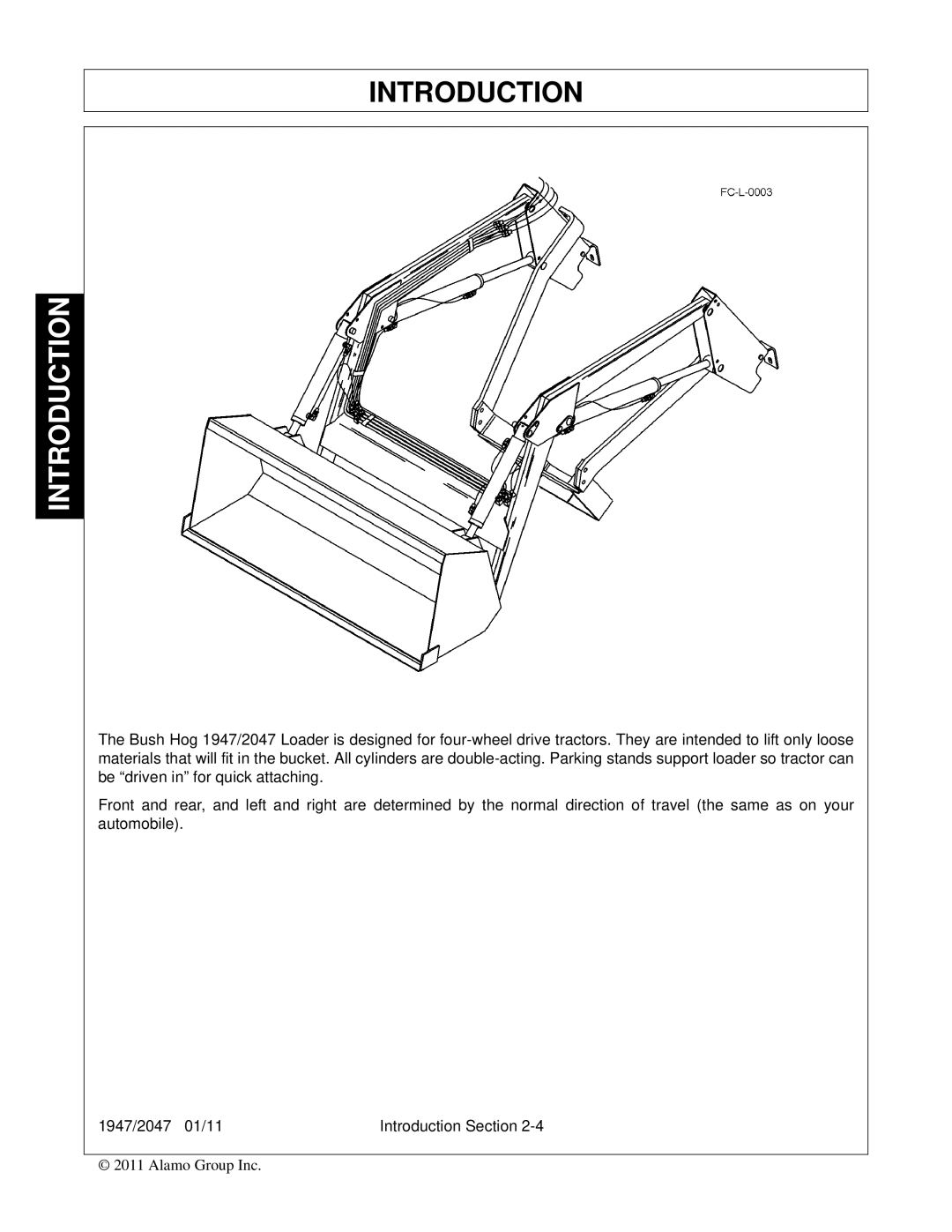 Bush Hog 1947, 2047 manual Introduction 