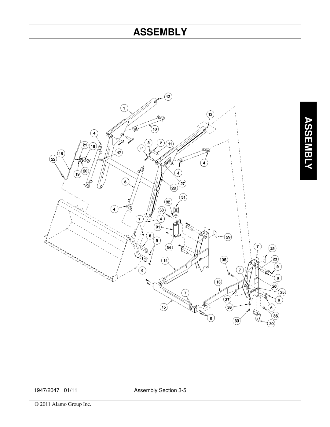 Bush Hog manual 1947/2047 01/11 Assembly Section 