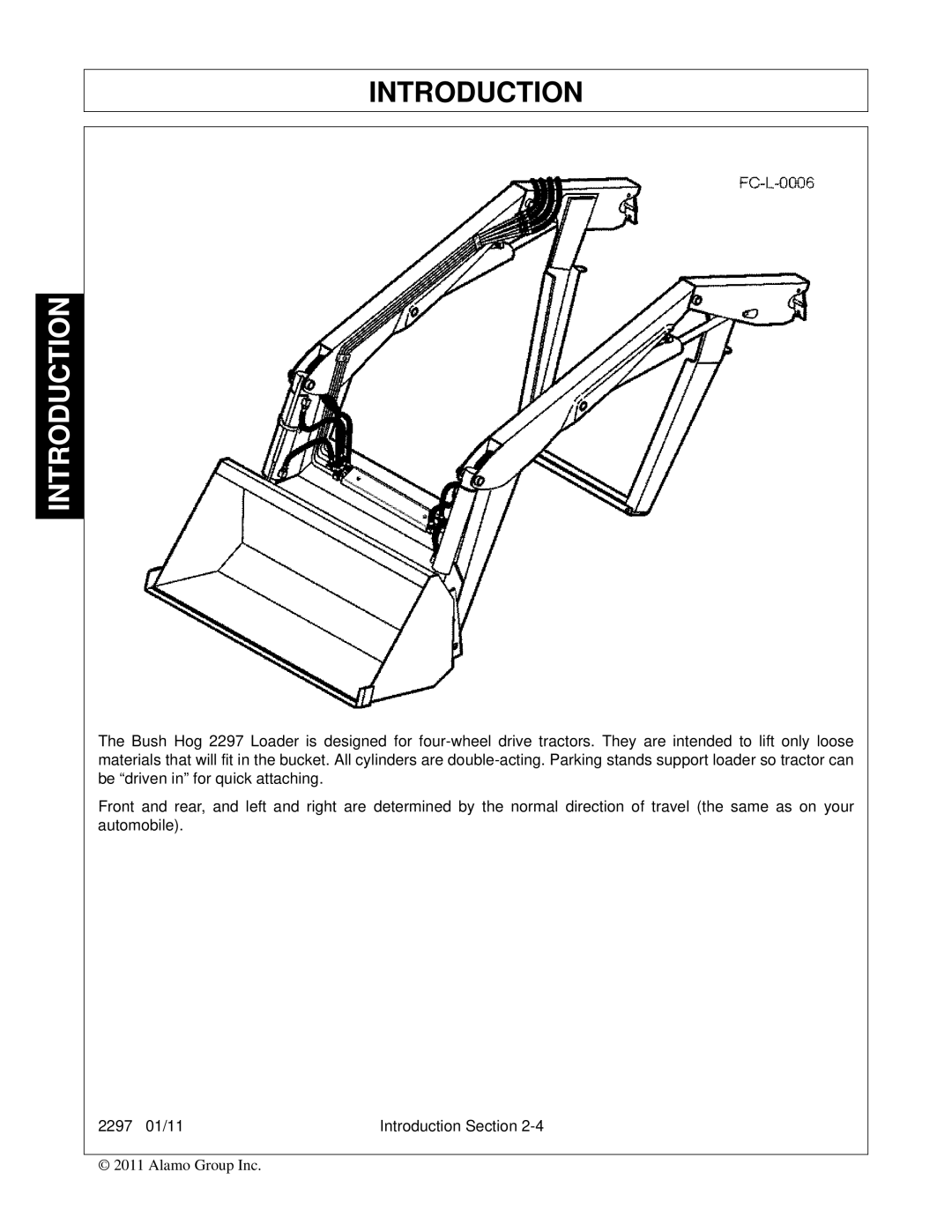 Bush Hog 2297 manual Introduction 